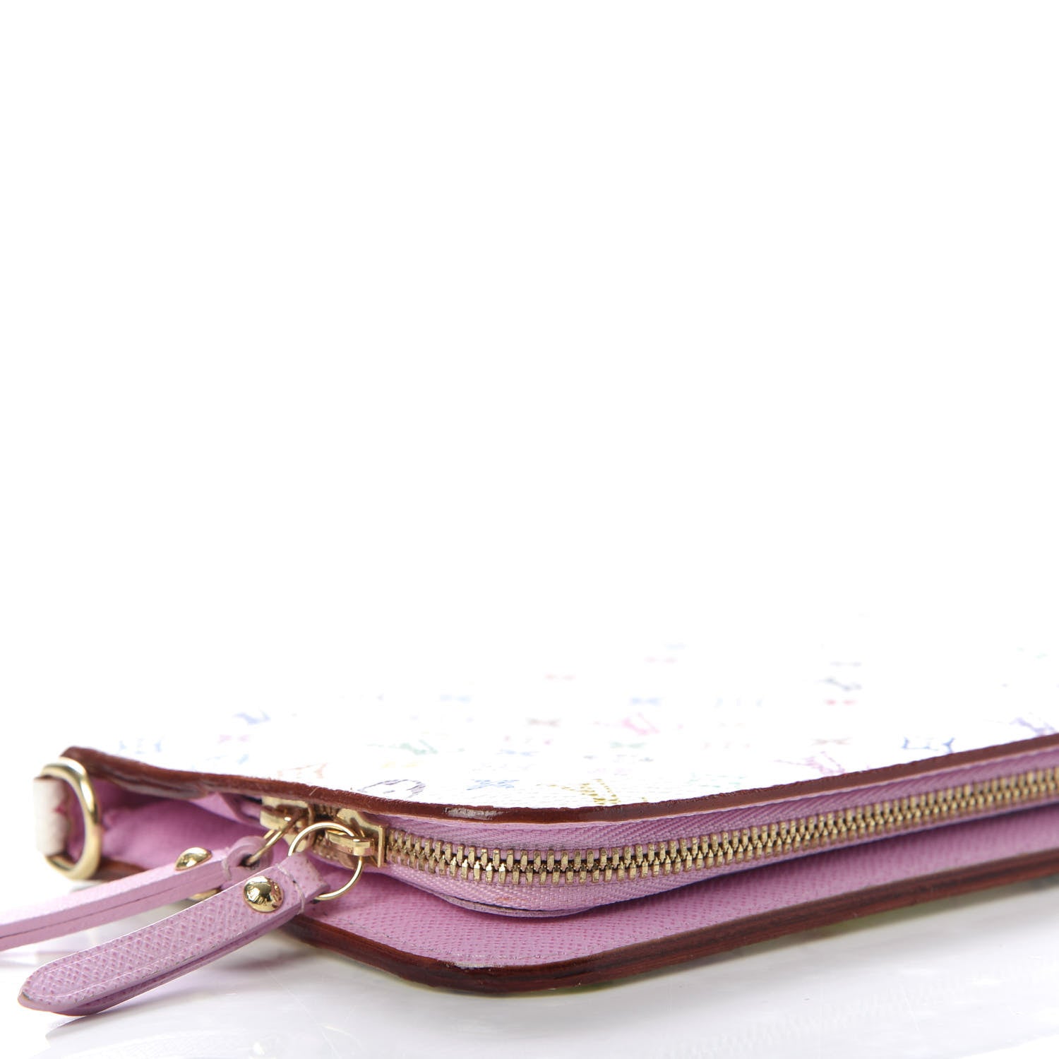 Louis Vuitton Monogram Multicolor Insolite Wallet White Litchi 5 of 12