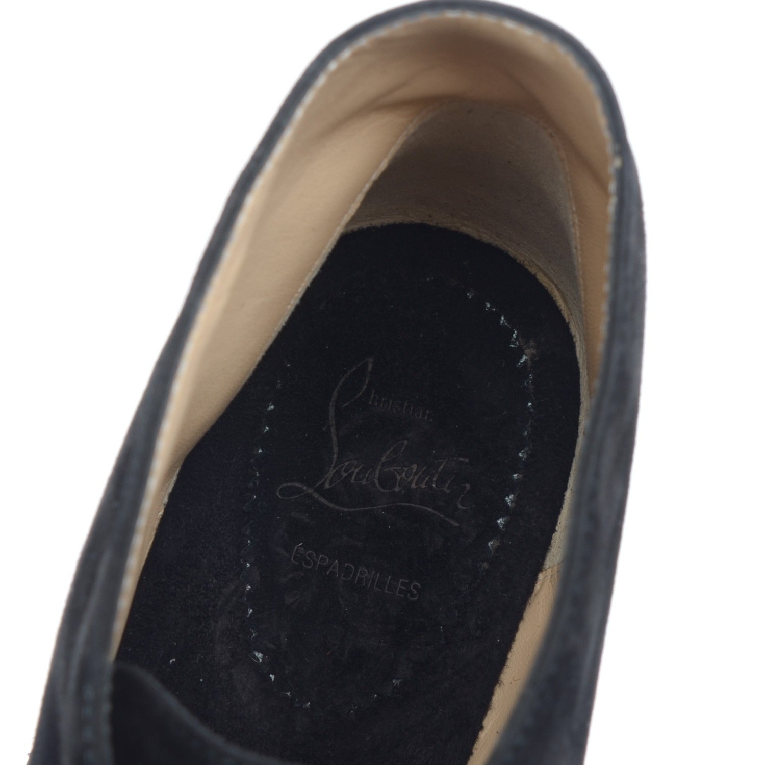 Christian Louboutin Suede Cadaques Mens Flats 44 Black 5 of 7