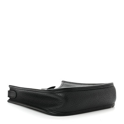 Hermes Taurillon Clemence Amazone Sangle Cavale Evelyne TPM Black Noisette 4 of 13