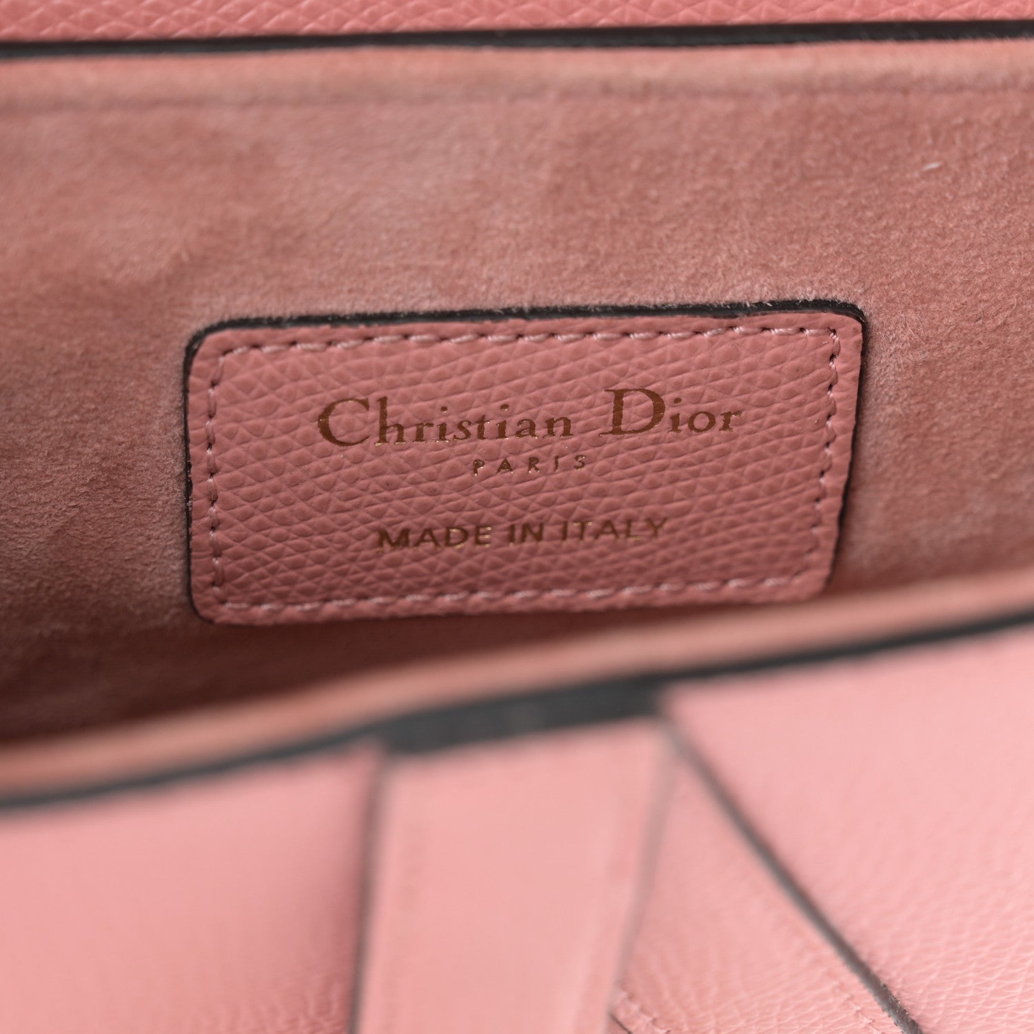 Christian Dior Grained Calfskin Mini Saddle Bag Pink 6 of 10