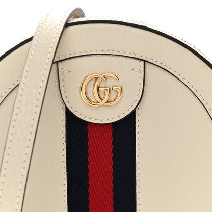 Gucci Textured Calfskin Web Mini Ophidia Round Shoulder Bag Mystic White 8 of 10