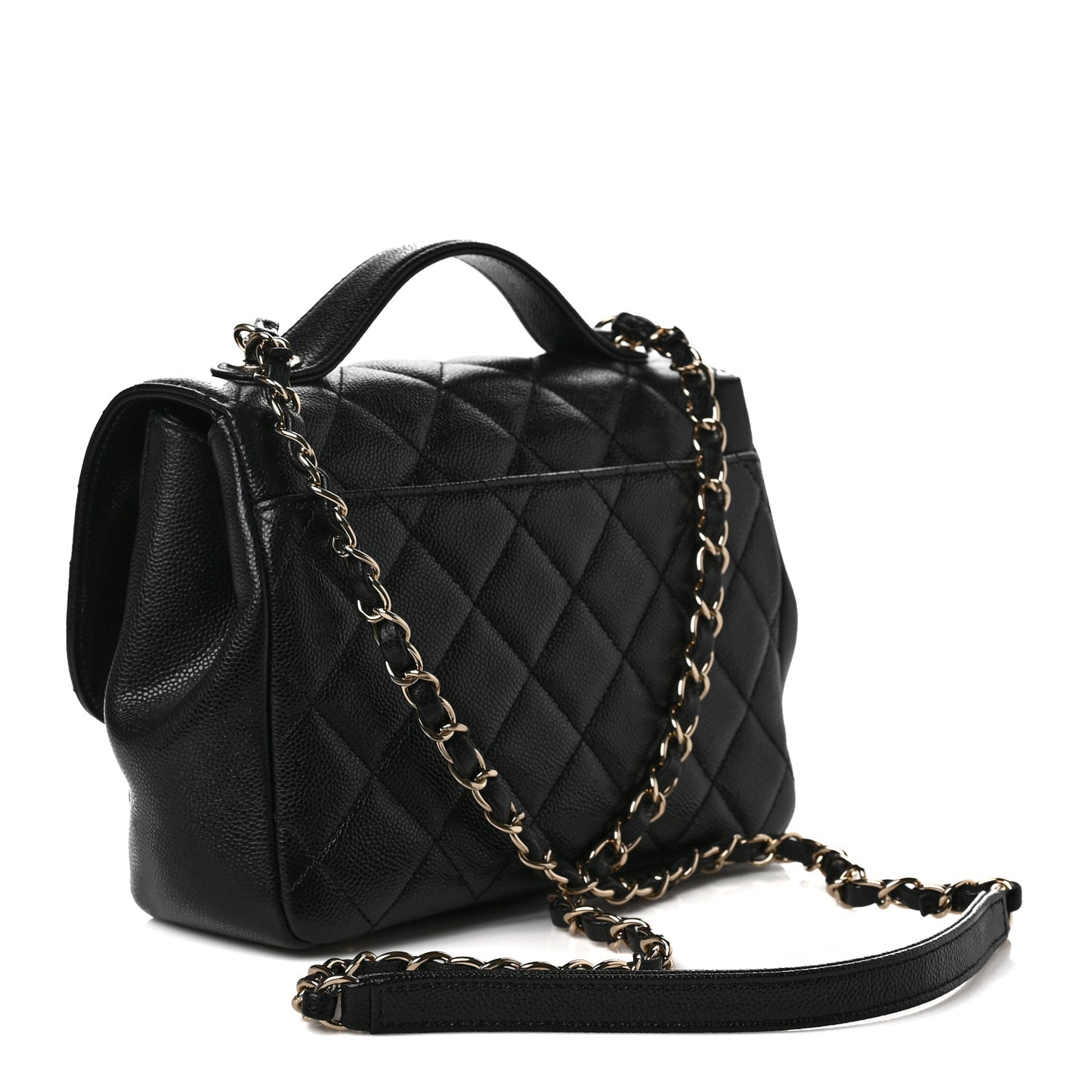 Caviar Quilted Medium Business Affinity Flap Black