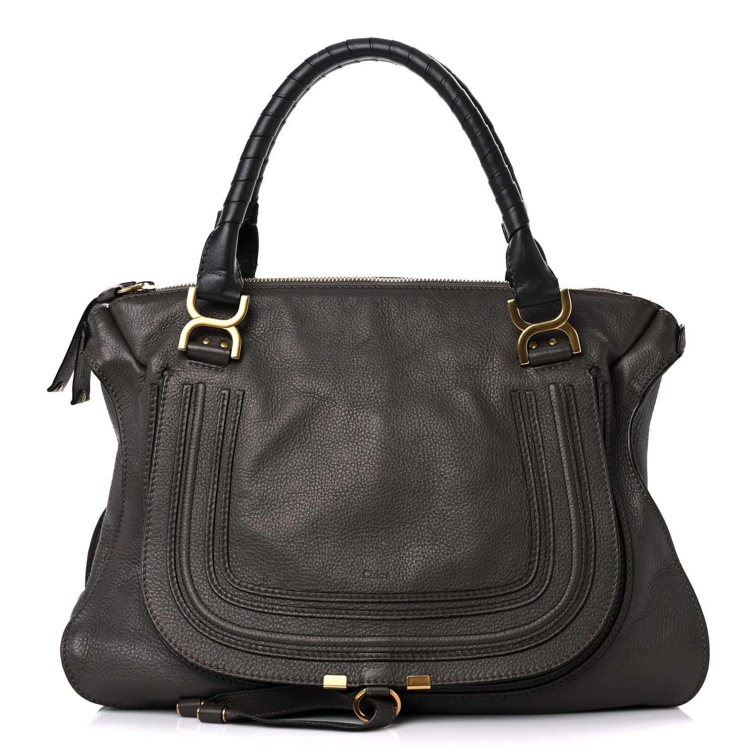 Chloe Calfskin Large Marcie Satchel Truffle 1 of 30