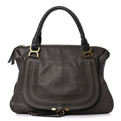 Chloe Calfskin Large Marcie Satchel Truffle 1 of 30