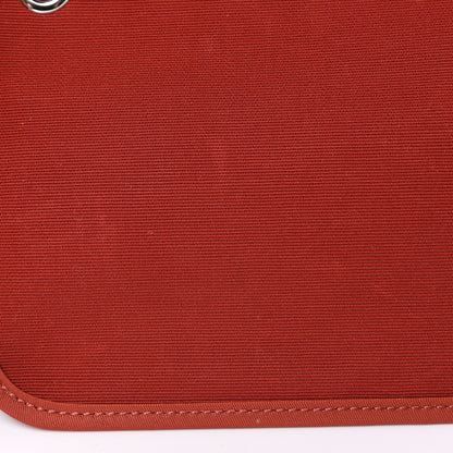 Hermes Vache Hunter Toile Herbag Zip 31 PM Rouge Grenat Rouge H 11 of 11