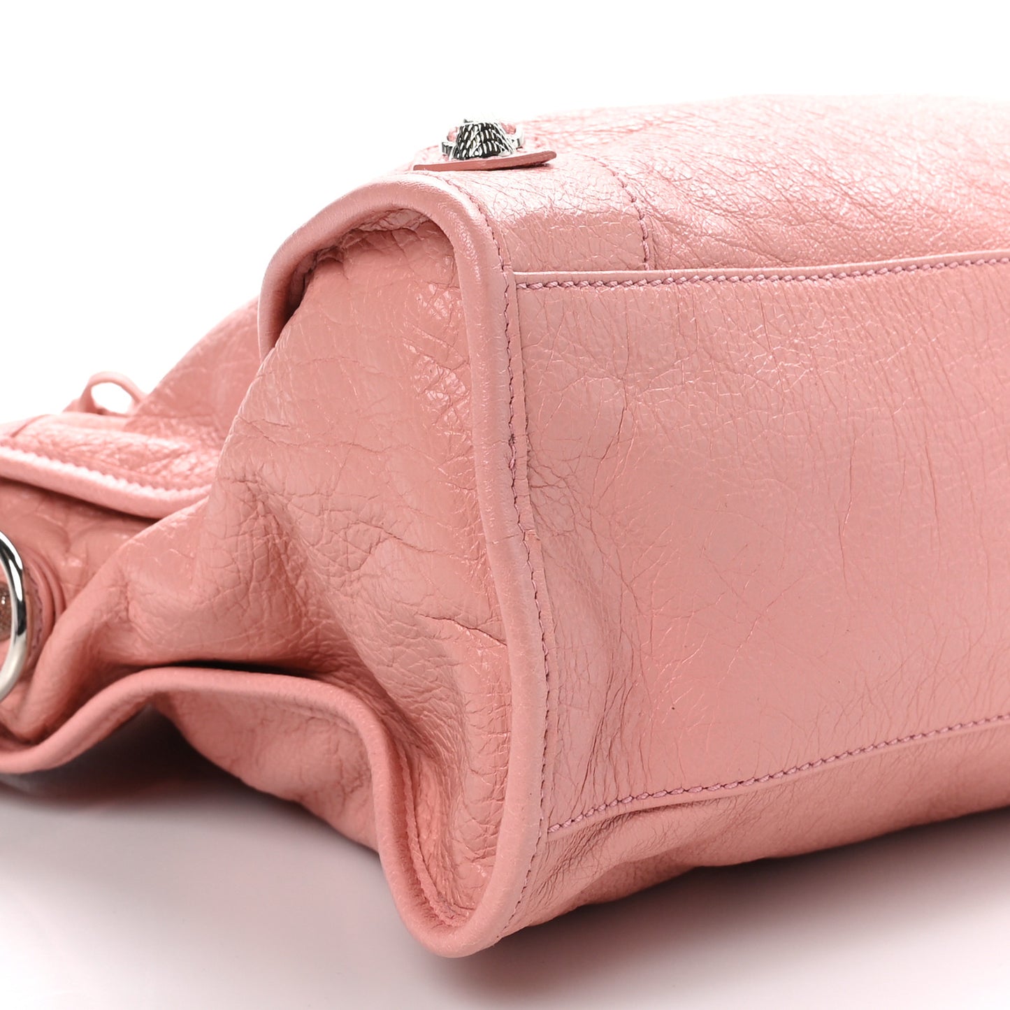 Agneau Giant 12 Silver Hardware City Rose Peche