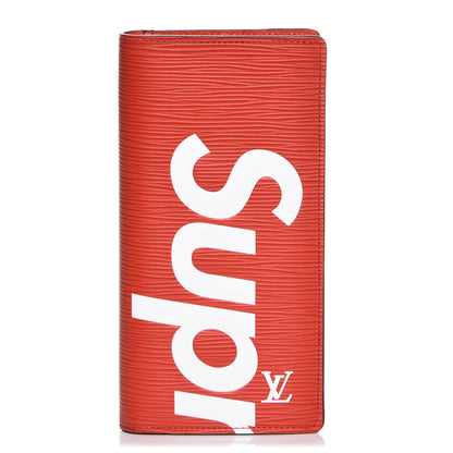 Louis Vuitton X SUPREME Epi Brazza Wallet Red 1 of 7