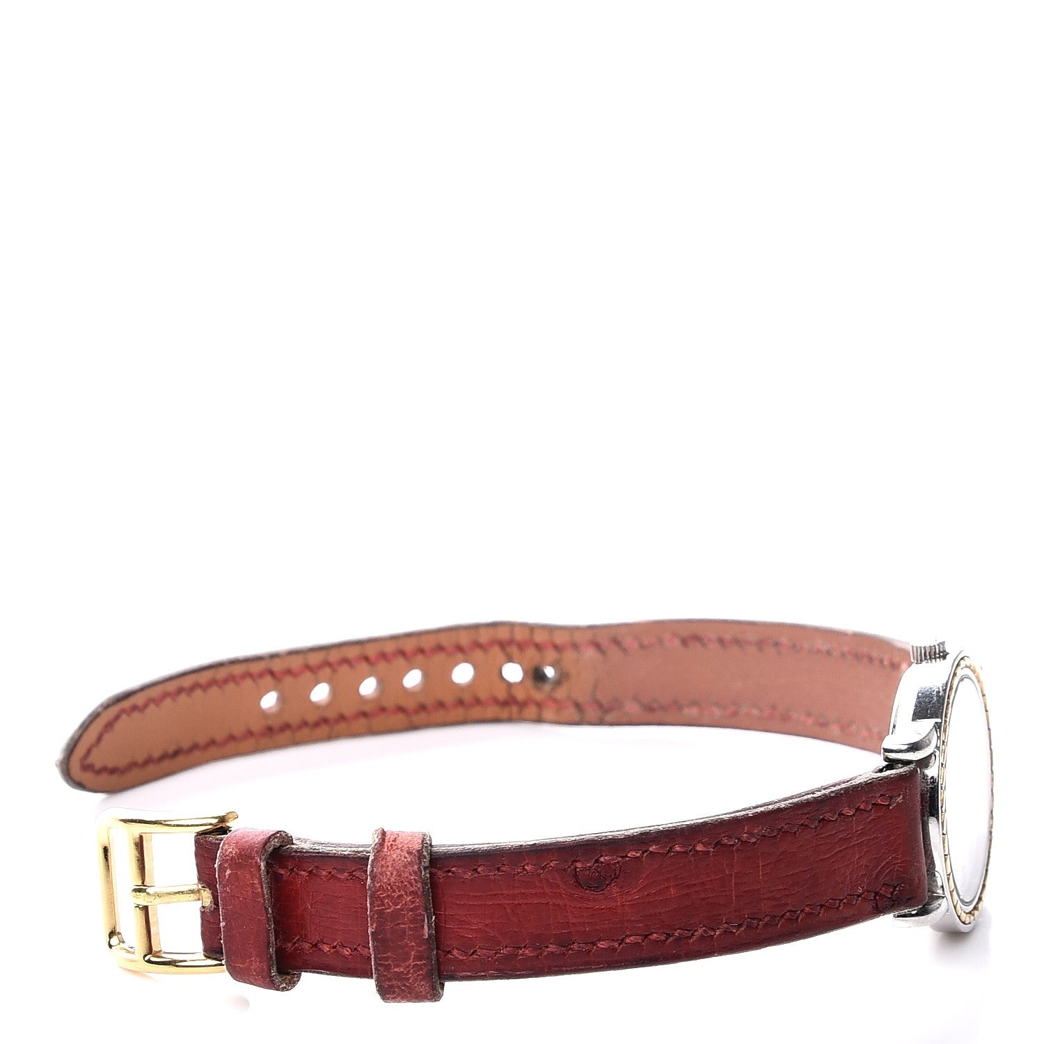 Hermes Stainless Steel Ostrich 23mm Sellier Quartz Watch Rouge 11 of 14