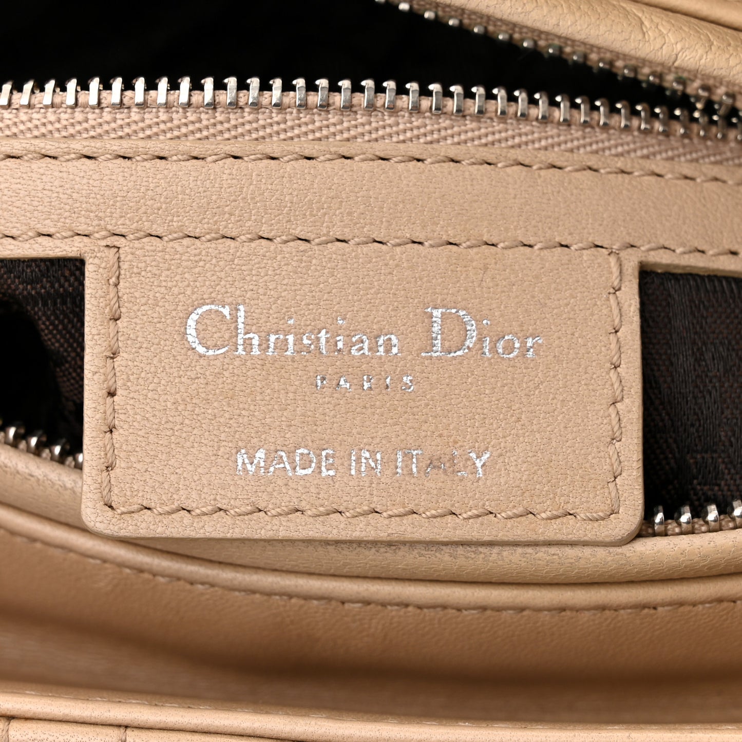 Lambskin Cannage Medium Lady Dior Beige