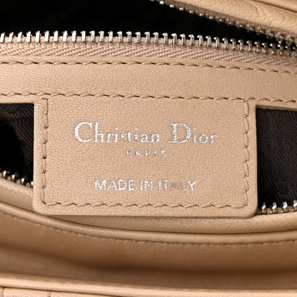 Christian Dior Lambskin Cannage Medium Lady Dior Beige 5 of 12