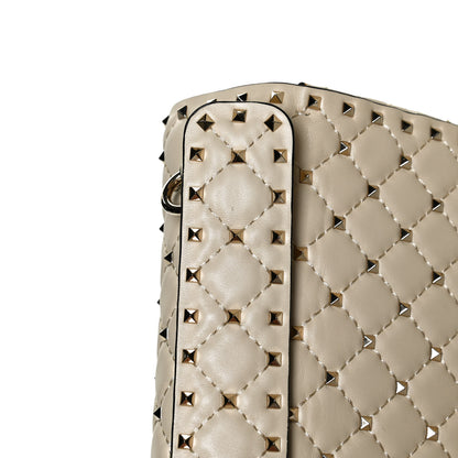 Valentino Garavani Nappa Maxi Rockstud Spike Shoulder Bag Light Ivory 10 of 10