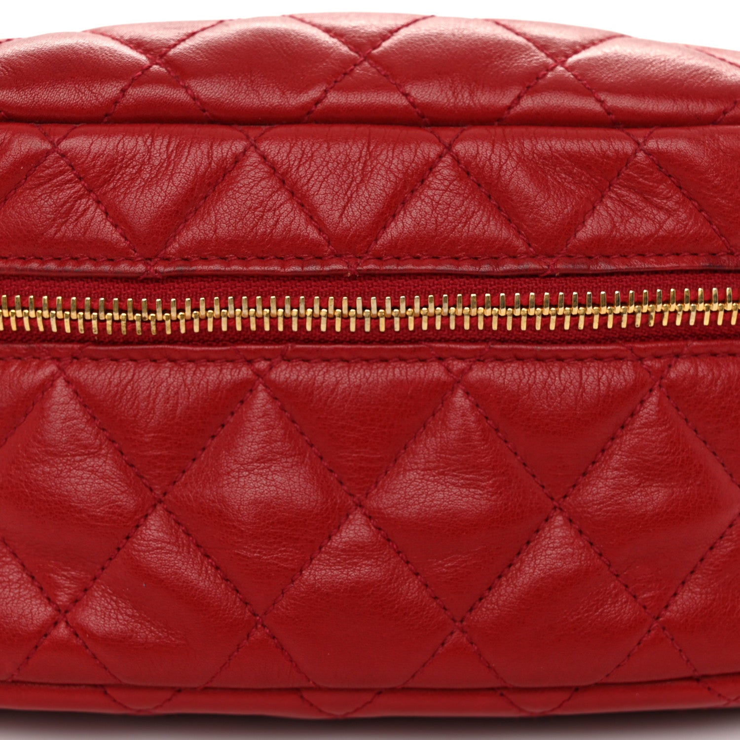 Chanel Lambskin Quilted CC Medallion Waist Belt Bag Red 8 of 12