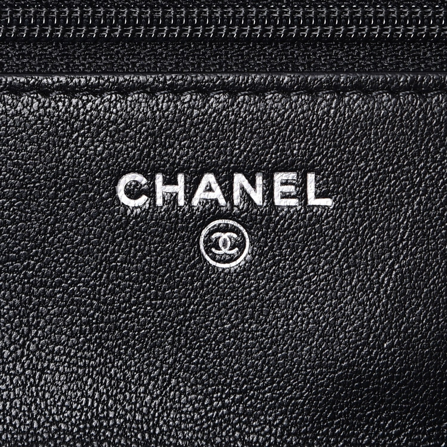 Chanel Sheepskin Chevron Reissue Wallet On Chain WOC So Black 6 of 9