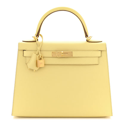 Hermes Epsom Kelly Sellier 28 Jaune Poussin 1 of 11