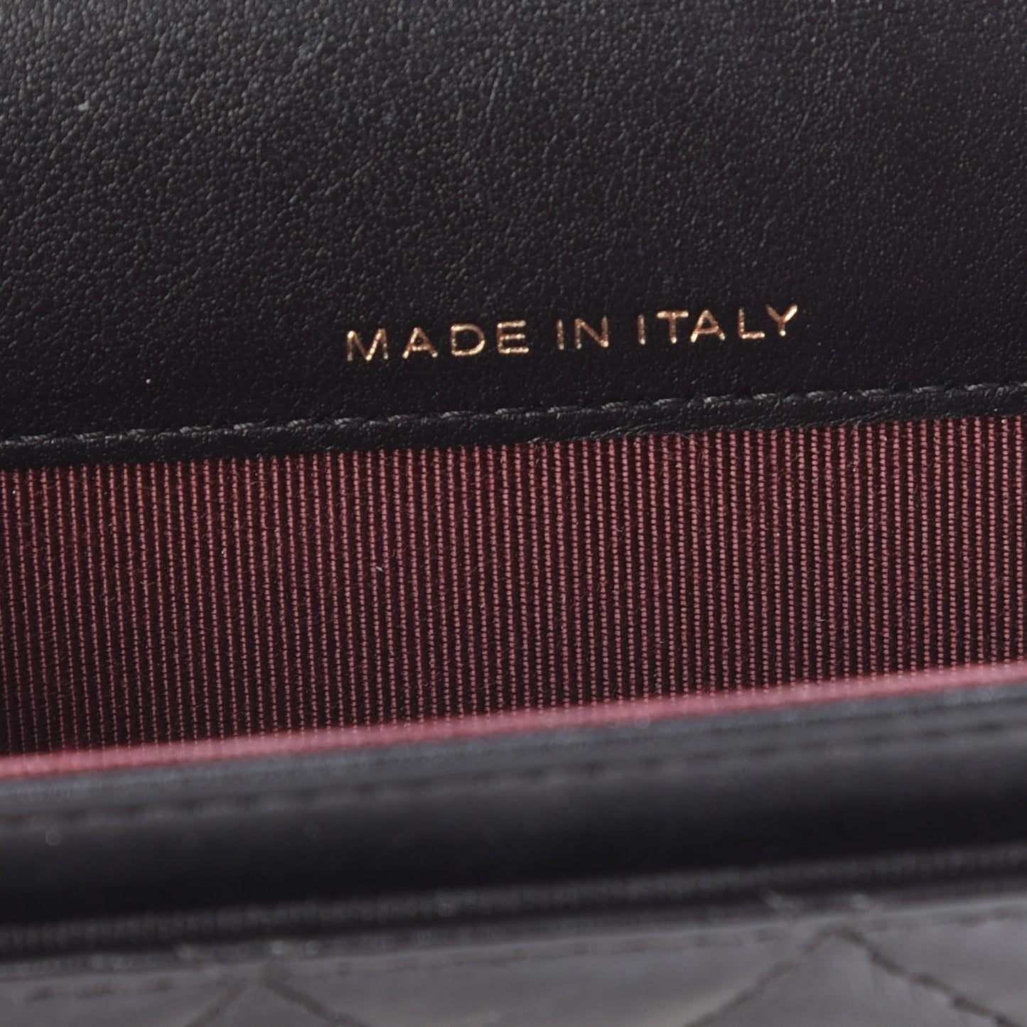 Aged Calfskin Quilted Reissue Flap Card Holder Black