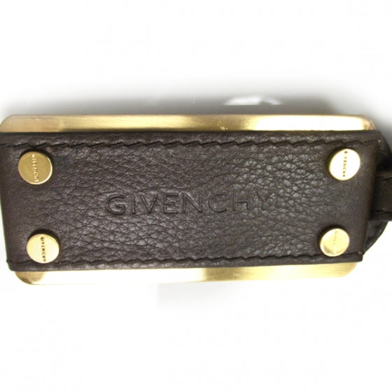 Leather Studded George V Bag Brown