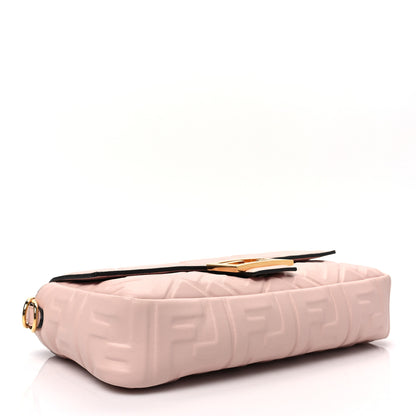 Fendi Nappa FF 1974 Embossed Baguette Rosa Quarzo 4 of 7