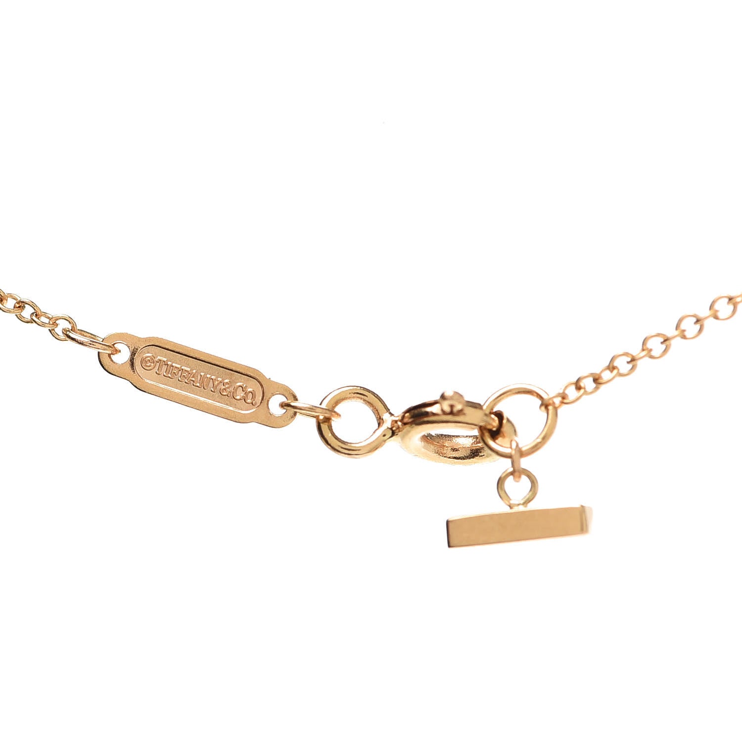 Tiffany 18K Rose Gold Small T Smile Pendant Necklace 5 of 6