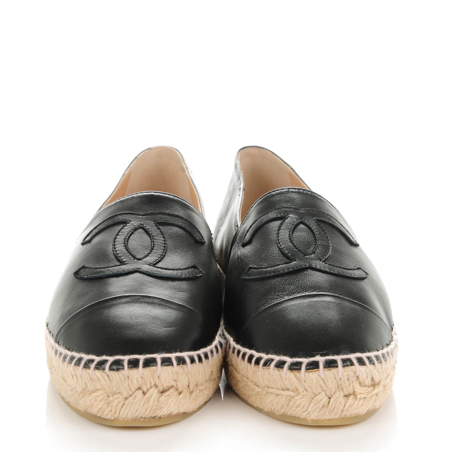Lambskin CC Espadrilles 39 Black