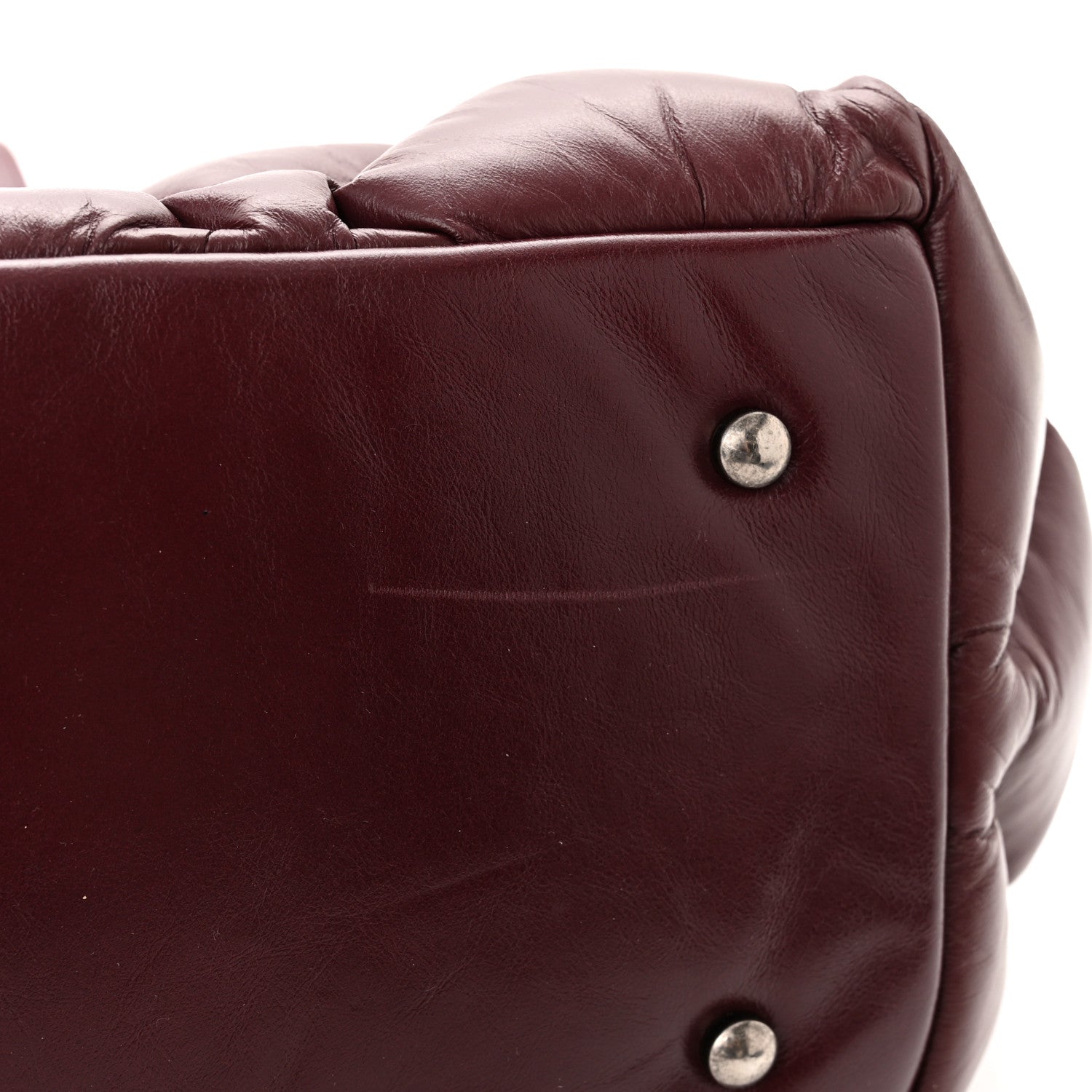 Chanel Calfskin Quilted Large Chesterfield Tote Burgundy 12 of 14