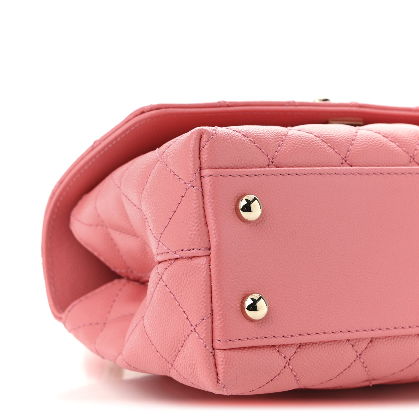 Caviar Quilted Mini Coco Handle Flap Pink