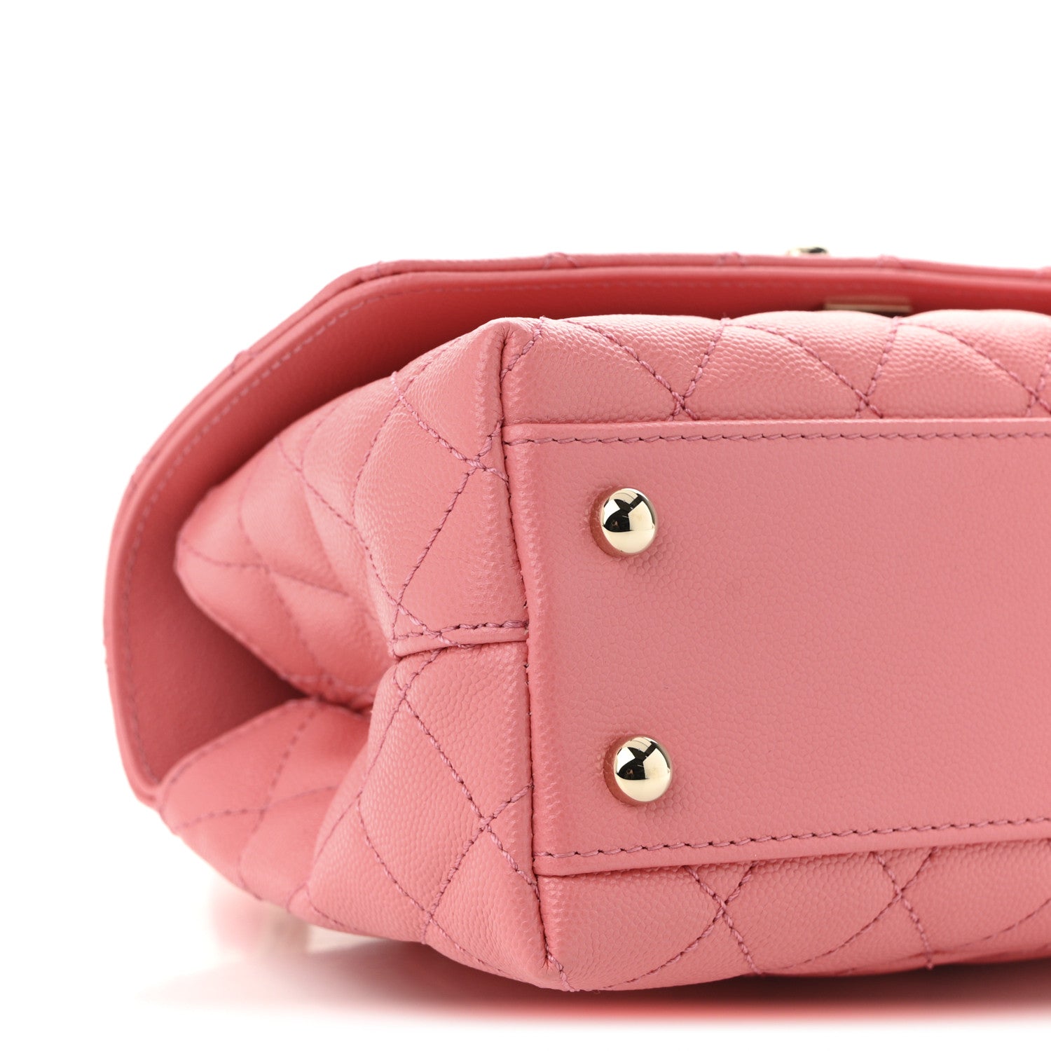 Chanel Caviar Quilted Mini Coco Handle Flap Pink 9 of 11