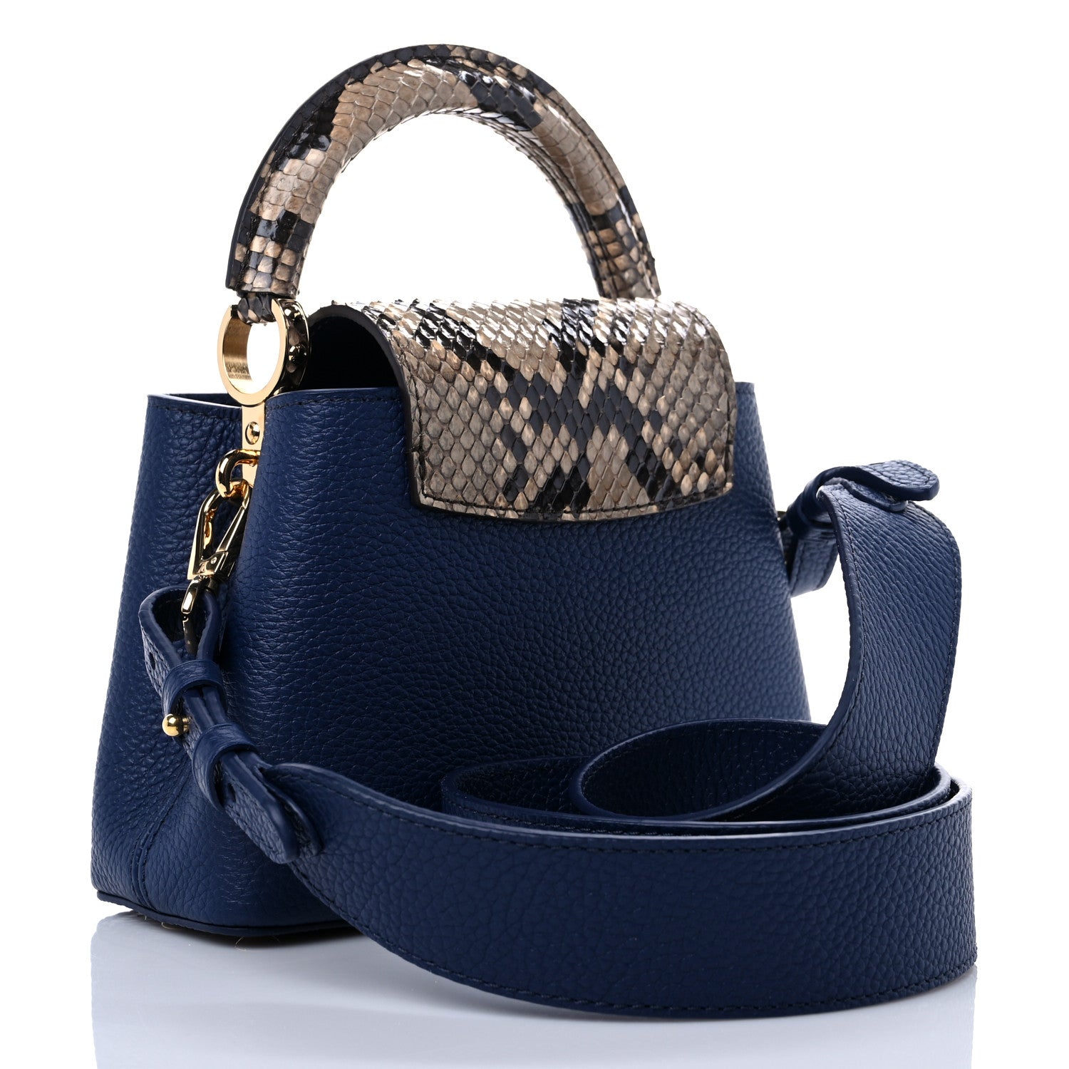 Louis Vuitton Taurillon Python Capucines Mini 2 of 8