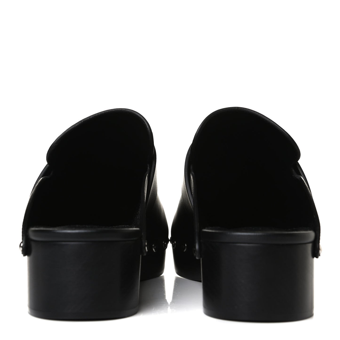 Calfskin Calya Mules 39 Black