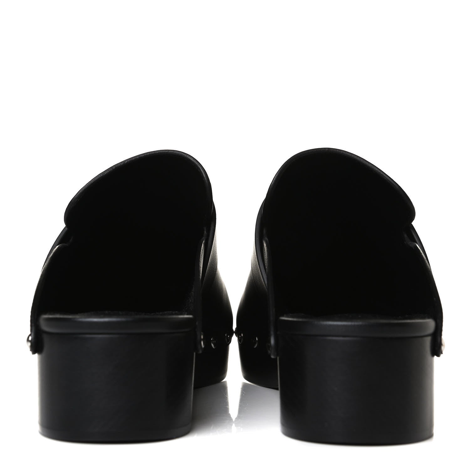 Hermes Calfskin Calya Mules 39 Black 6 of 12