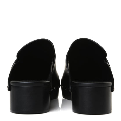 Hermes Calfskin Calya Mules 39 Black 6 of 12