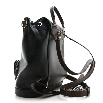 Louis Vuitton Lambskin Monogram Montsouris Vibe PM Black 3 of 9