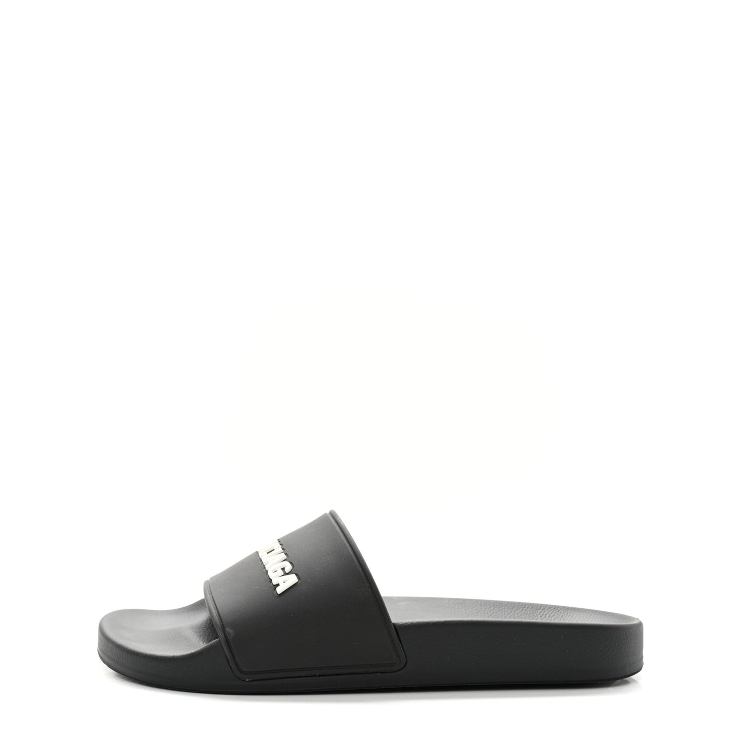 Rubber Womens Logo Pool Slide Sandals 38 Black