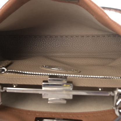 Fendi Cuoio Romano Selleria Bi-Color Medium Peekaboo Iconic Satchel Mou Deserto 6 of 8