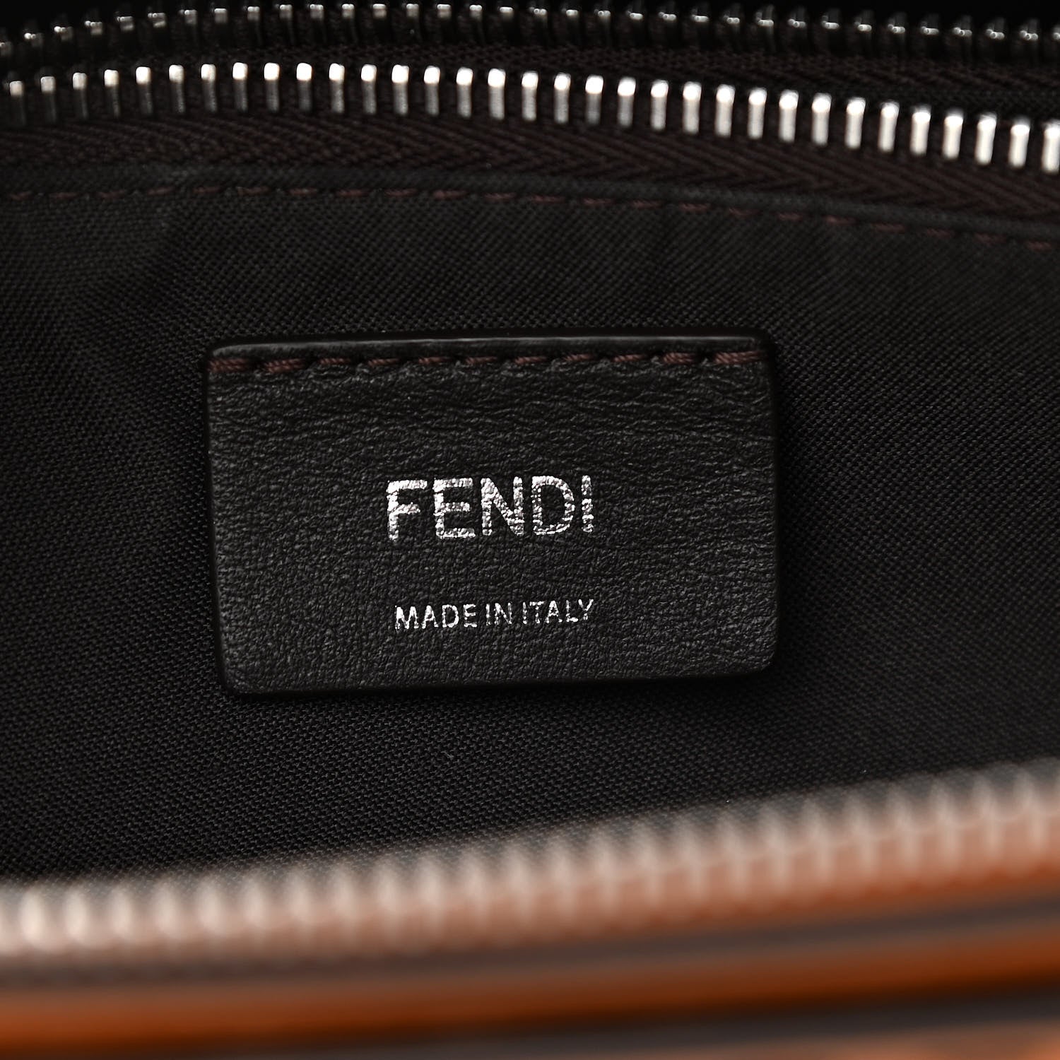 Fendi Vitello King Logo Embossed Medium By The Way Boston Bag Cuoio 6 of 10