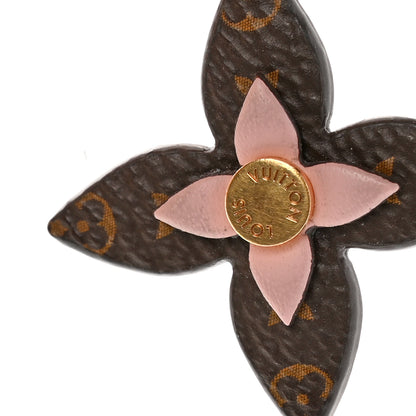 Louis Vuitton Brass Monogram Blooming Flowers Bag Charm Key Holder Rose Ballerine 6 of 10