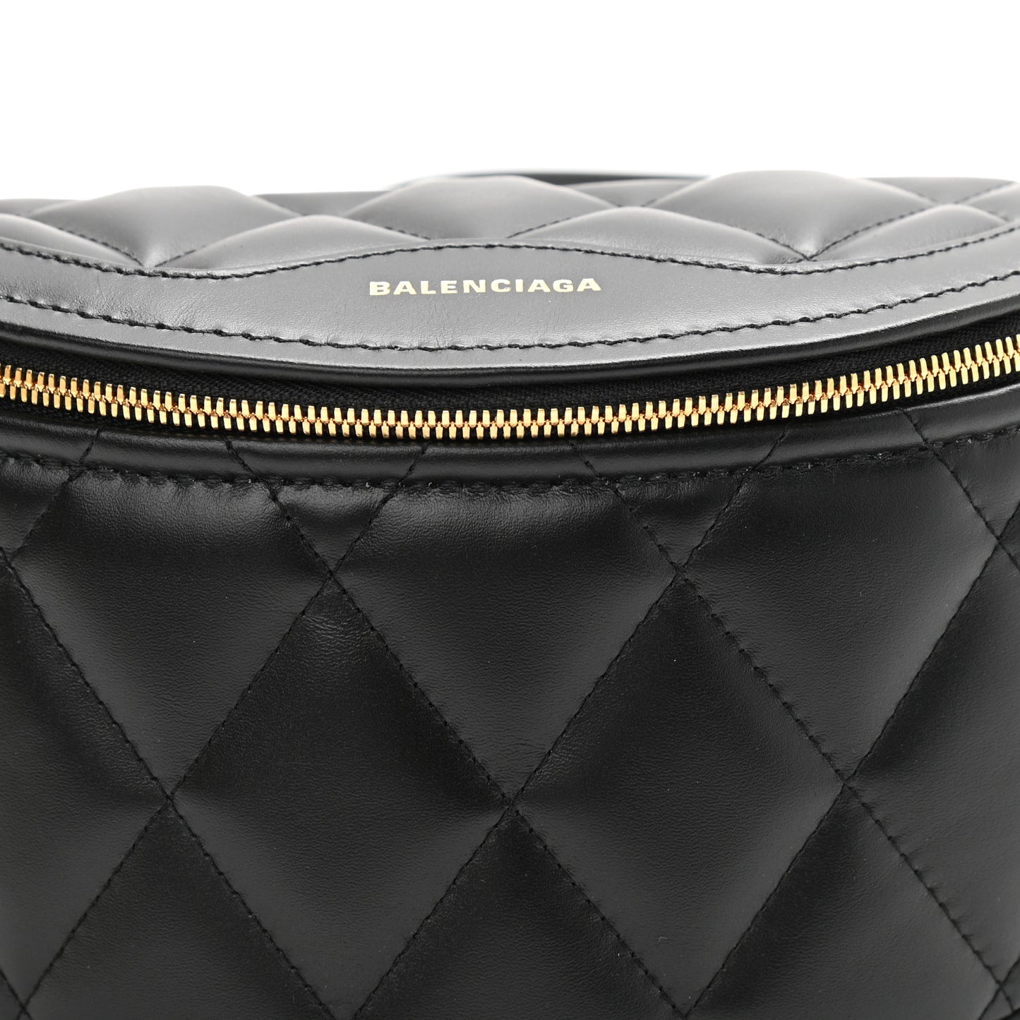 Calfskin Quilted XXS Souveniers Charms Belt Bag Black