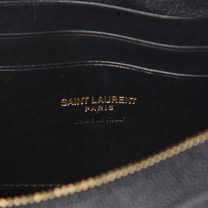 Saint Laurent Grain De Poudre Matelasse Monogram Mini Lou Camera Bag Black 6 of 10