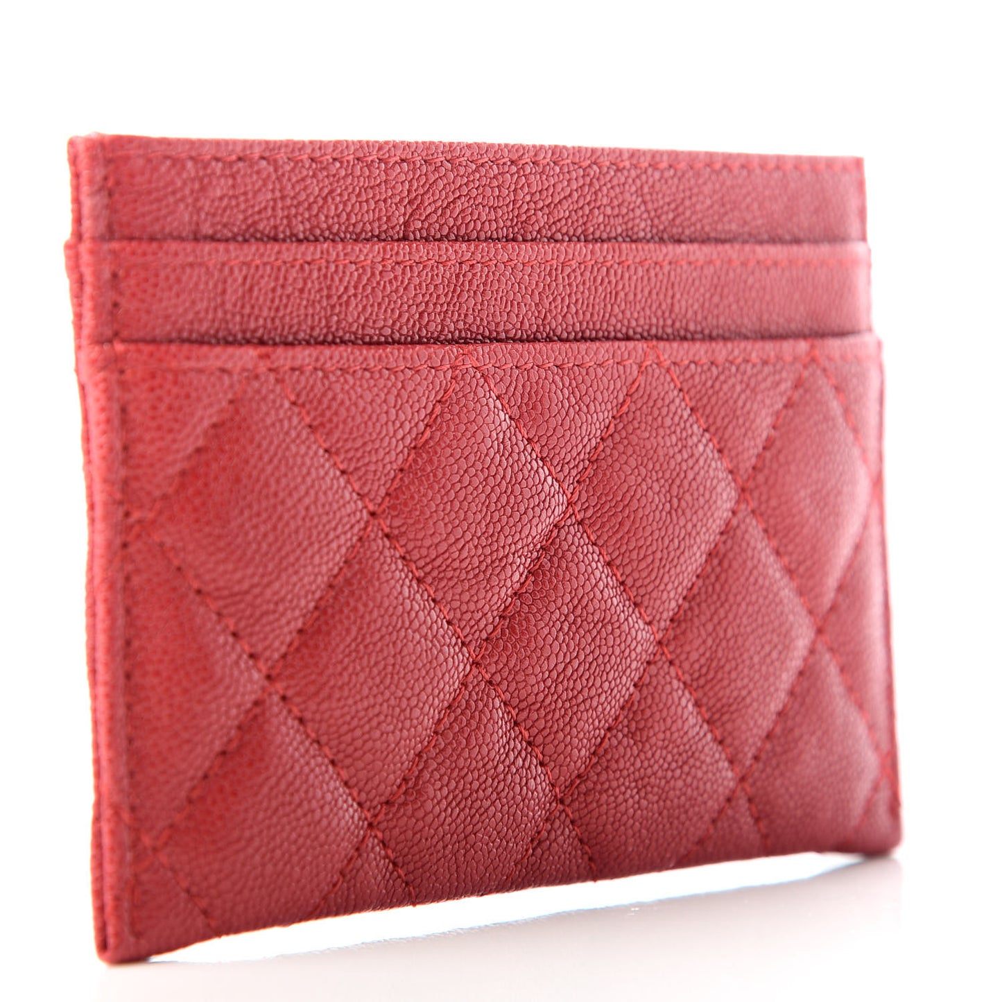 Caviar Quilted Boy Card Holder Red