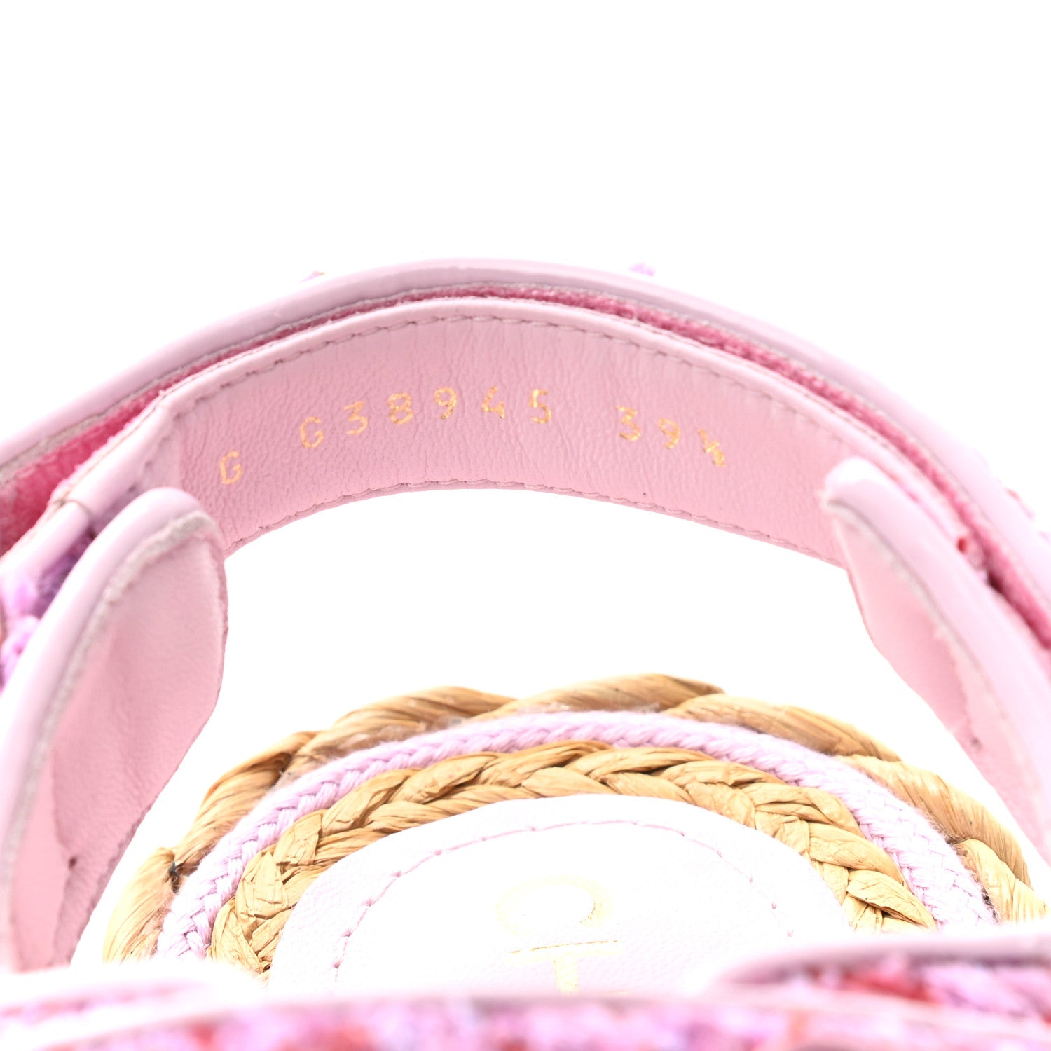 Chanel Tweed Lambskin Velcro Dad Sandals 39.5 Pink Multicolor 8 of 8