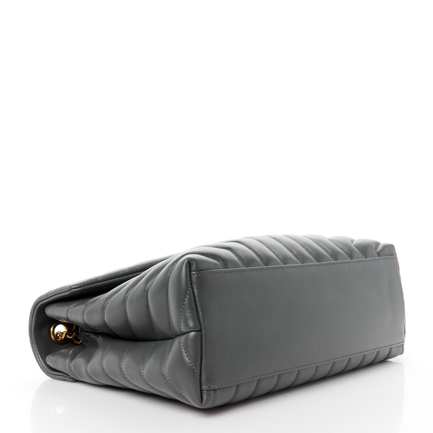 Saint Laurent Calfskin Y Quilted Monogram Medium Loulou Chain Satchel Storm 4 of 12
