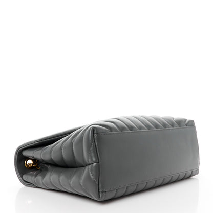 Saint Laurent Calfskin Y Quilted Monogram Medium Loulou Chain Satchel Storm 4 of 12