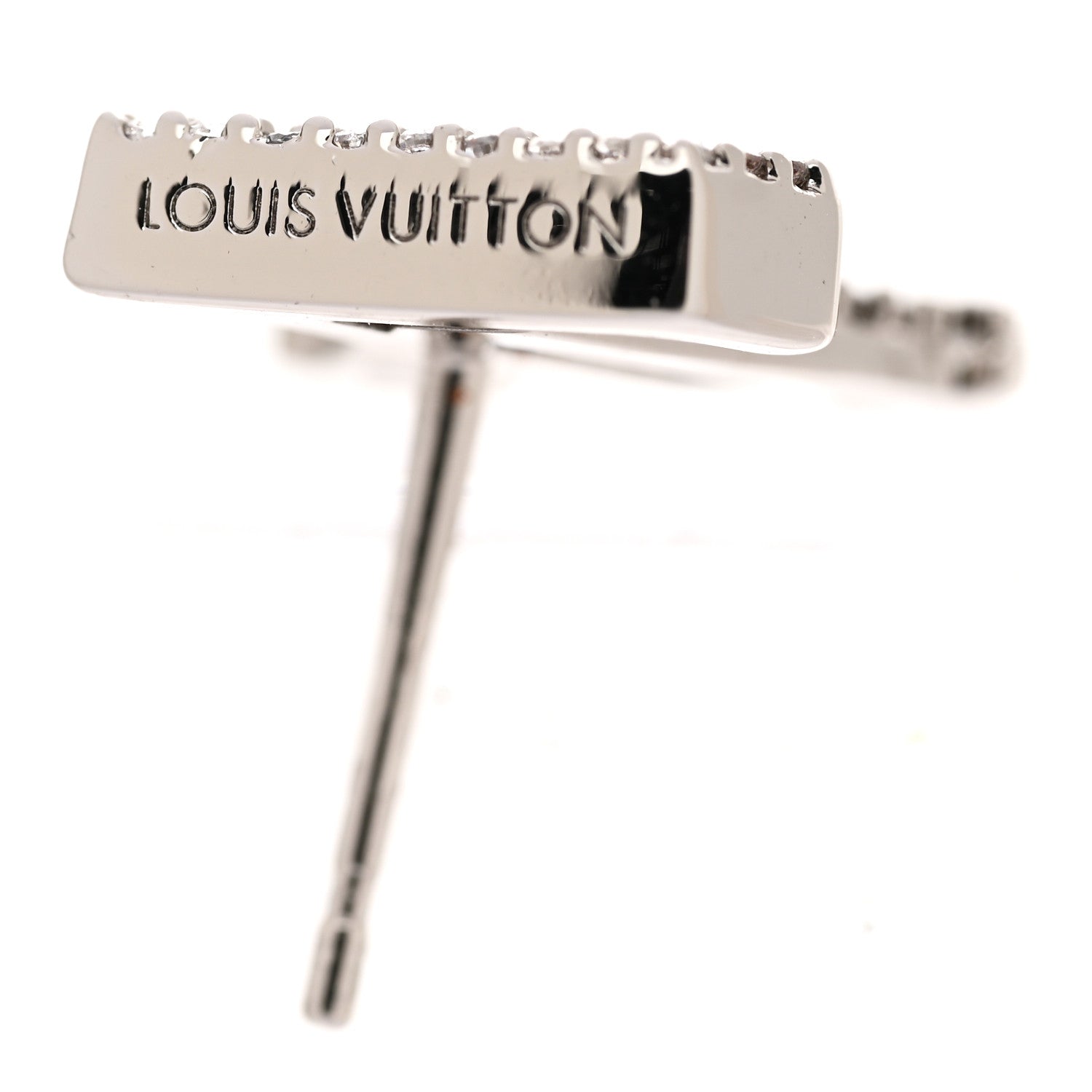Louis Vuitton Crystal LV Iconic Earrings Silver 4 of 6