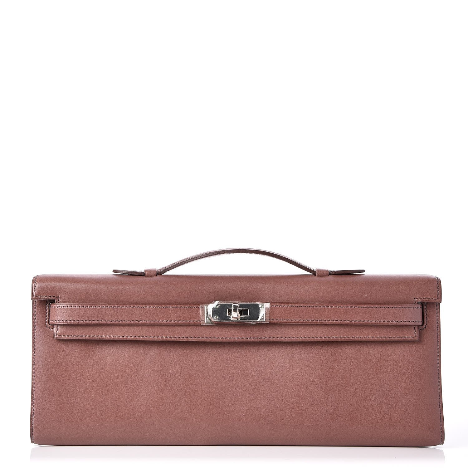 Hermes Tadelakt Kelly Cut Clutch Pochette Griolet 1 of 23