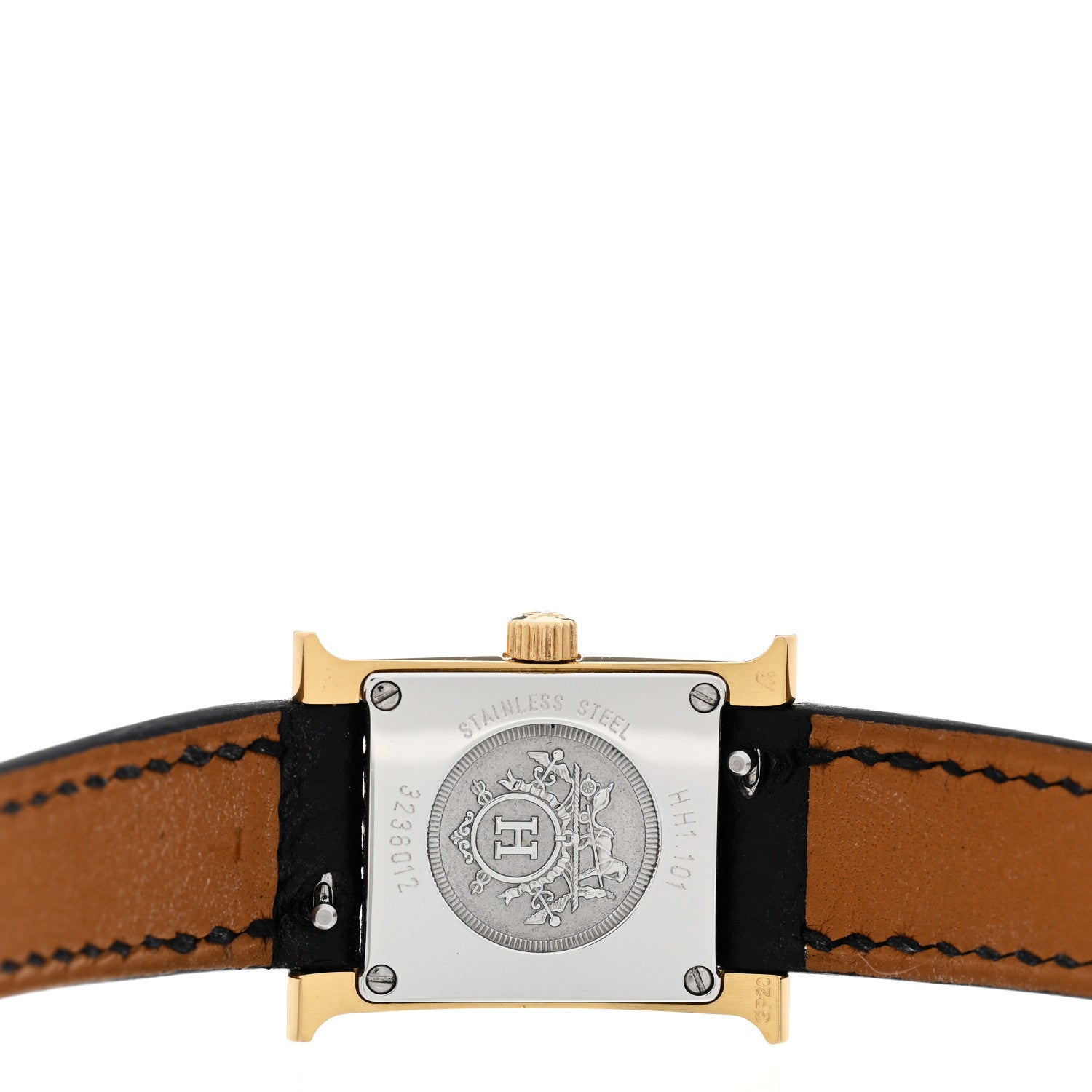 Hermes Stainless Steel Epsom 17.2mm Heure H Hour Quartz Watch Noir 4 of 4