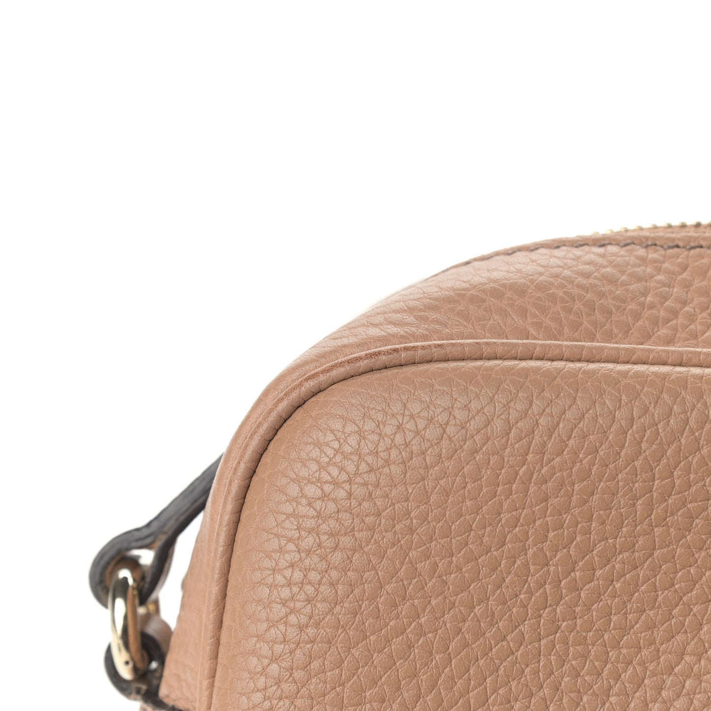 Pebbled Calfskin Small Soho Disco Bag Camelia
