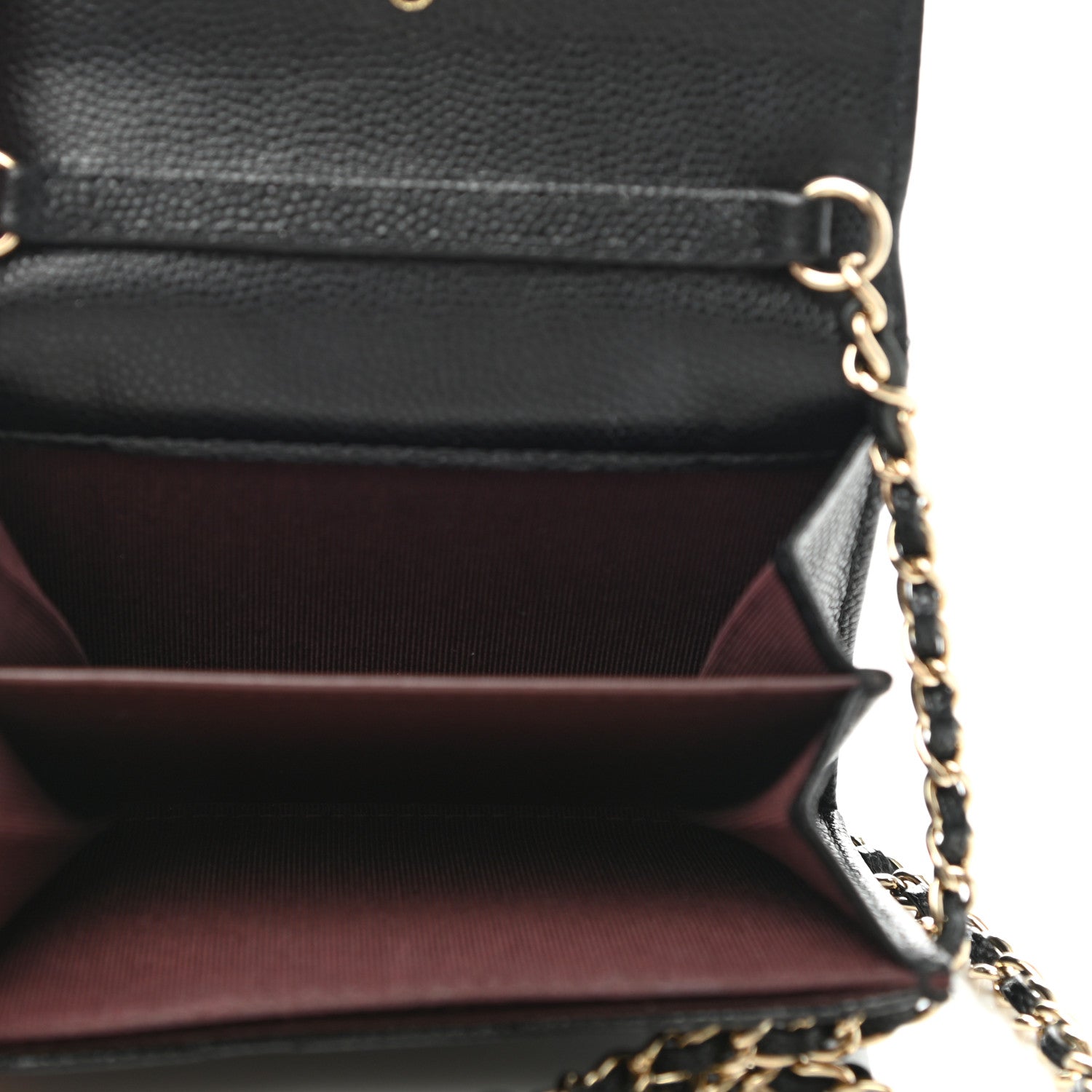 Chanel Caviar Quilted Flap Card Holder On Chain Black 5 of 13