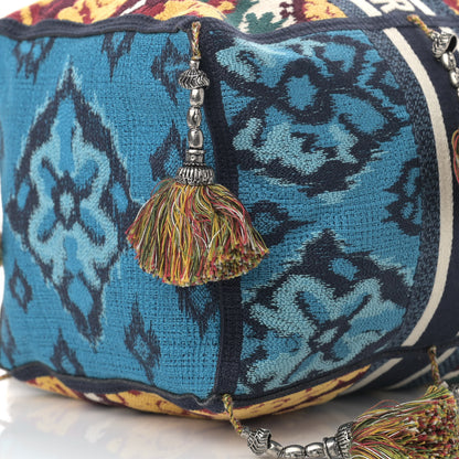Christian Dior Canvas Embroidered Paisley D-Bubble Bucket Bag Blue Multicolor 10 of 12