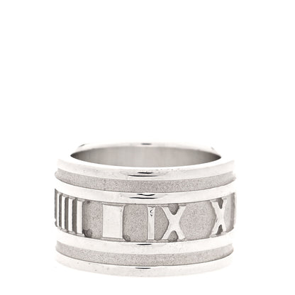 Tiffany Sterling Silver Atlas 12mm Band Ring 50 5.5 3 of 6