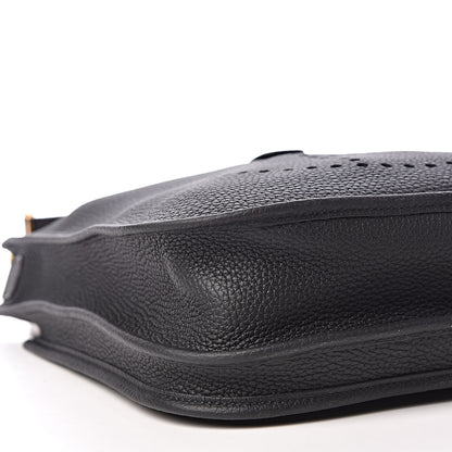 Hermes Taurillon Clemence Evelyne III PM Black 5 of 9