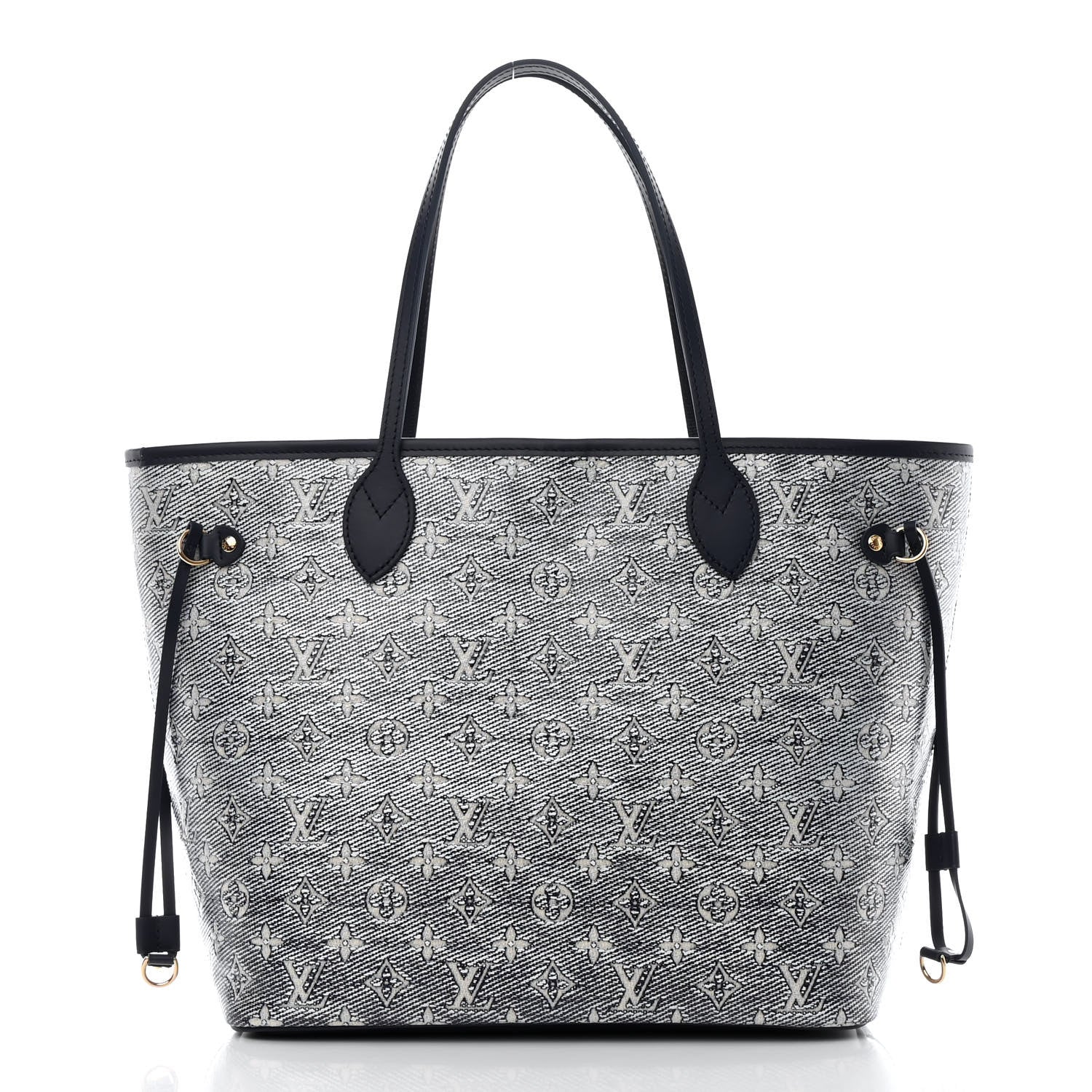 Louis Vuitton Monoglam Neverfull MM Blue 3 of 15